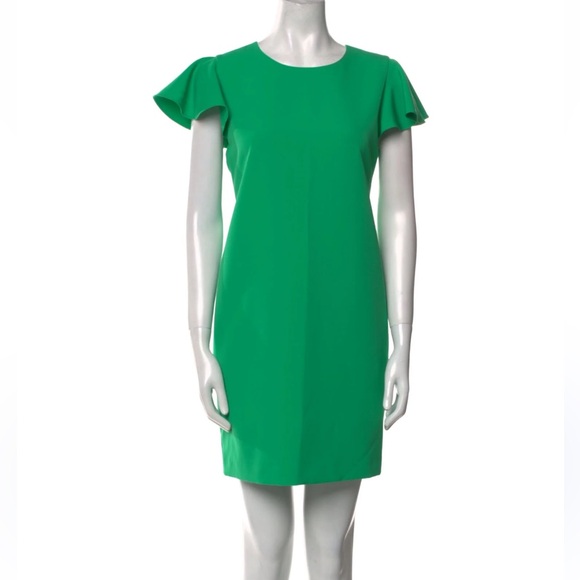 Milly Green Ruffle Mini Dress - Picture 1 of 4